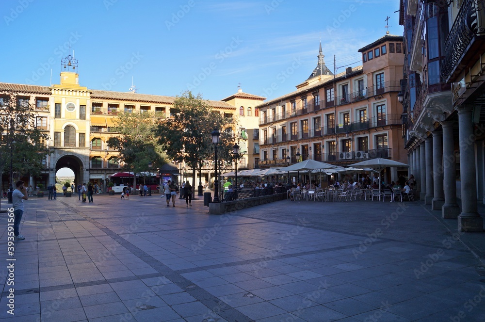 Plaza Zocodover no centro da cidade de Toledo / Espanha