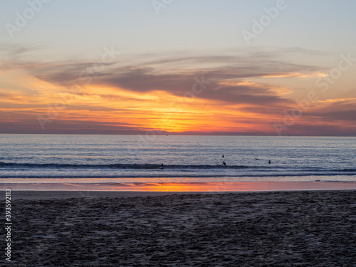 Bilde på lerret atardecer en la playa del palmar en vejer de la frontera