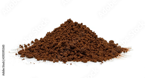 Foto Instant coffee powder isolated on white background