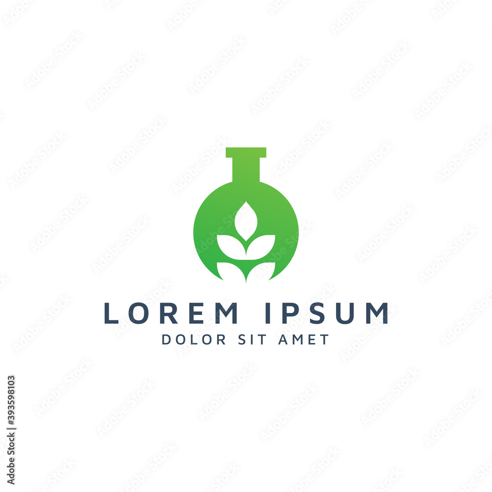 lab and leaf negative space logo design lab and leaf negative space logo design
