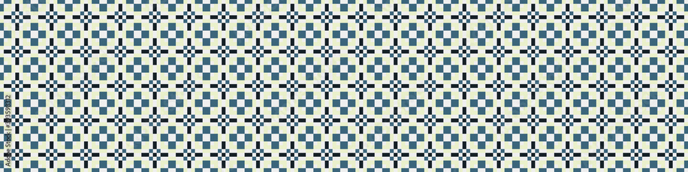 Fototapeta premium Abstract Cross Pattern Dots Logo generative computational art illustration