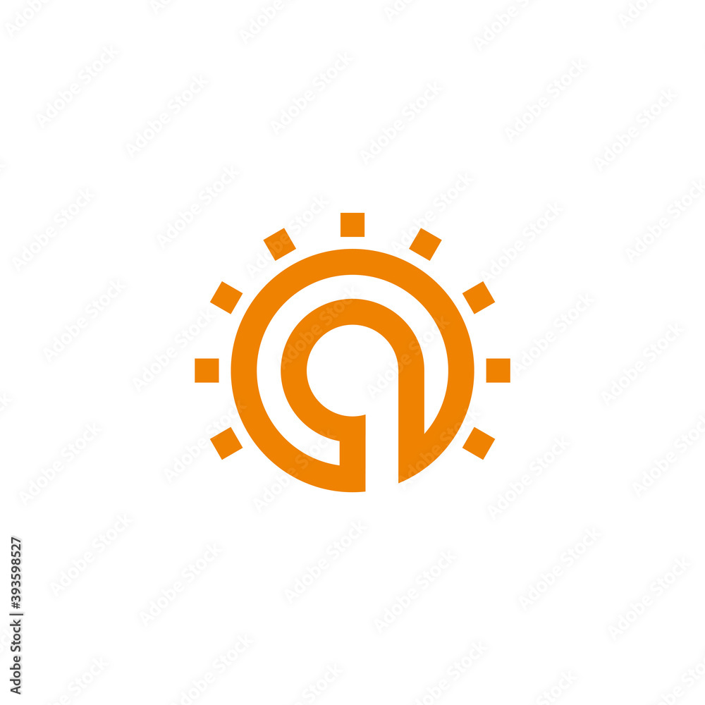 abstract letter q shine light geometric design line logo vector abstract letter q shine light geometric design line logo vector