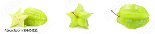 Set of carambola isolated over a white background