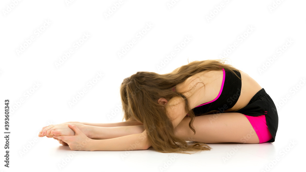 The gymnast perform an acrobatic element. The gymnast perform an acrobatic element.