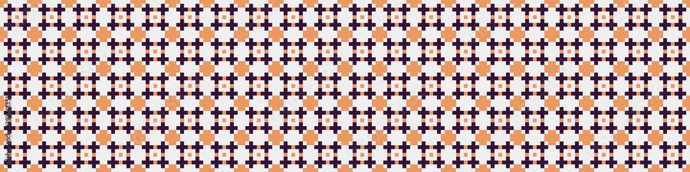 Fototapeta premium Abstract Cross Pattern Dots Logo generative computational art illustration