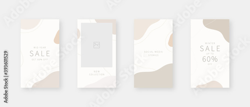 Social media template. Trendy editable social media stories template. Mockup isolated. Template design. Vector illustration.