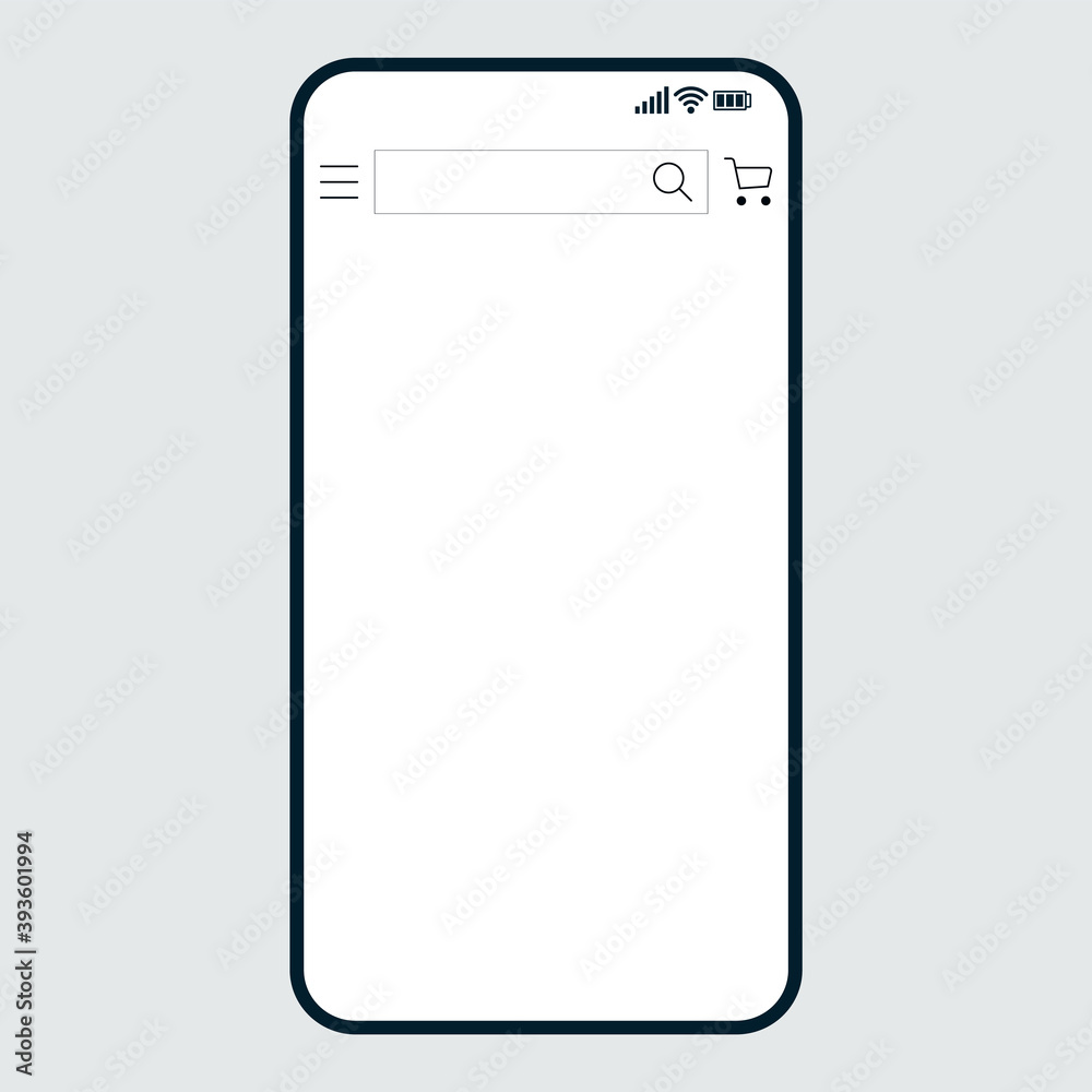 Phone mockup with blank screen. Mobile or cell phone. Phone mockup with blank screen. Mobile or cell phone.
