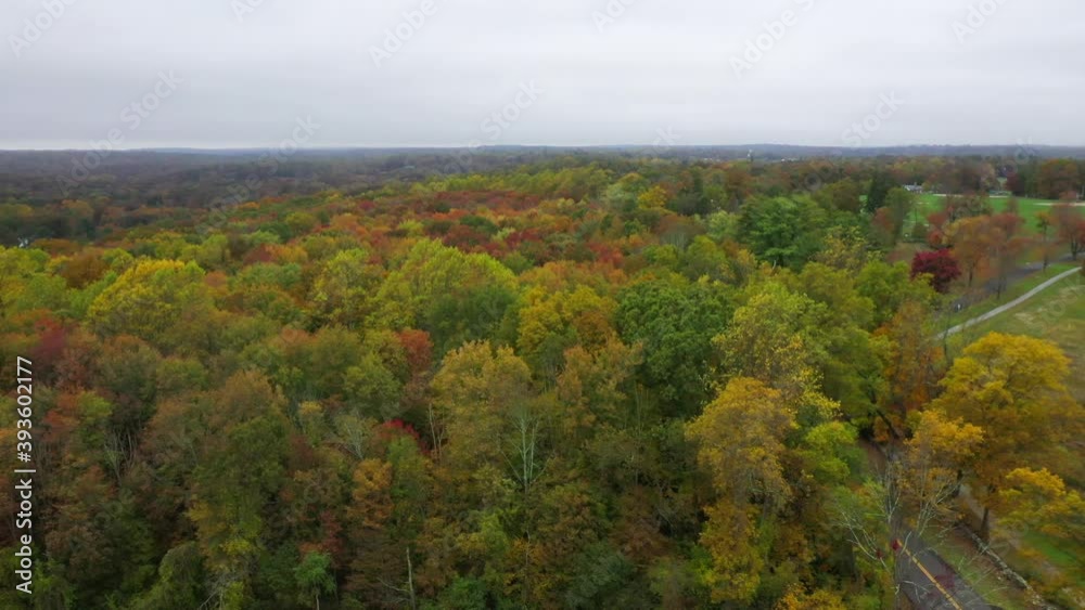 Aerial Pan Views of Colorful Trees in Autumn at Wavenly Park Aerial Pan Views of Colorful Trees in Autumn at Wavenly Park