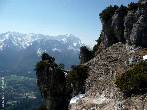 Fototapeta Naklejka Na Ścianę i Meble -  Zugspitze massif from Kramerspitz mountain, Bavaria, Germany