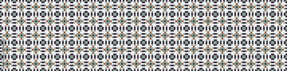 Fototapeta premium Abstract Cross Pattern Dots Logo generative computational art illustration