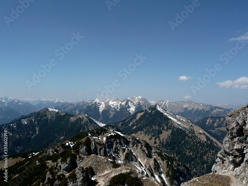 Hiking tour to Kramerspitze mountain in Bavaria, Germany photo