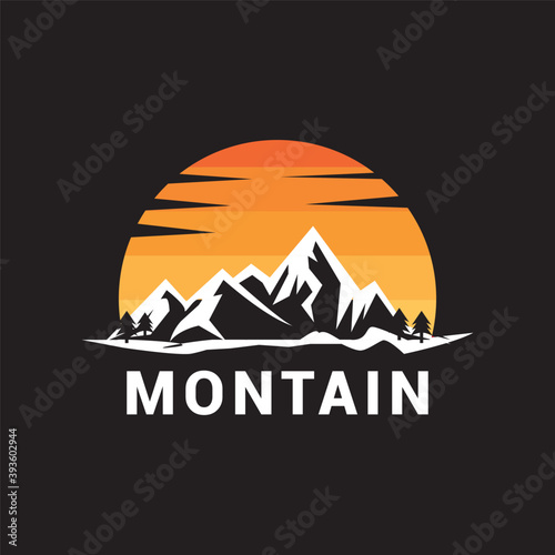 Montain logo icon vector template.