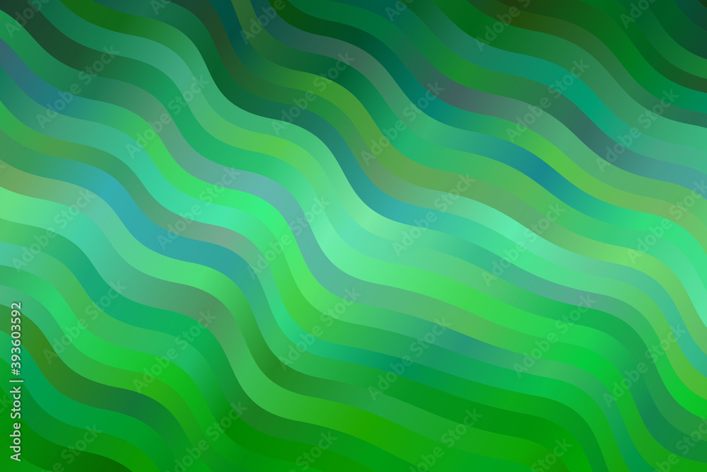 Gorgeous Green and light green waves abstract vector background.