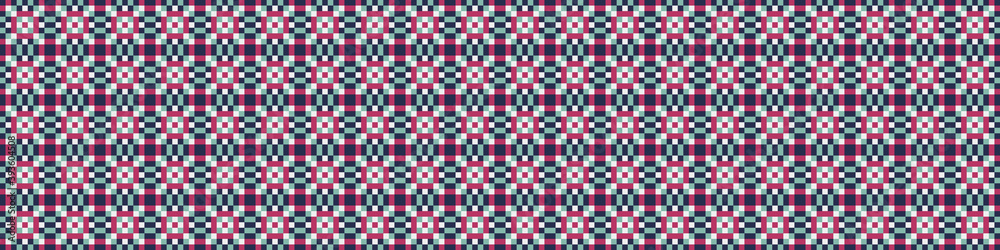 Fototapeta premium Abstract Cross Pattern Dots Logo generative computational art illustration