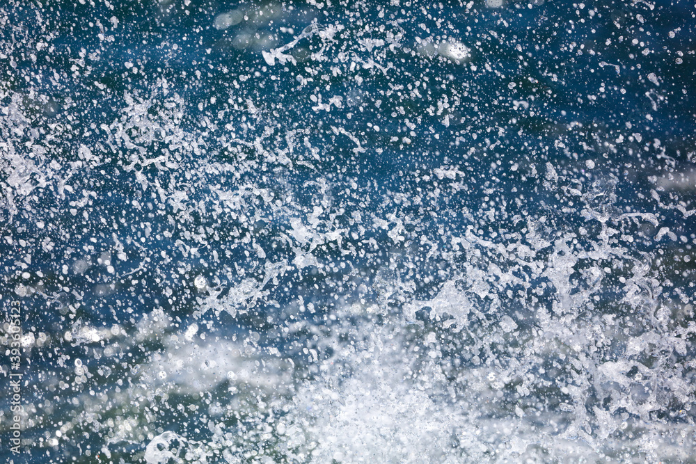 Splashing water in the sea as an abstract background.