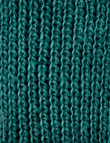 knitted wool texture in trendy tidewater green color
