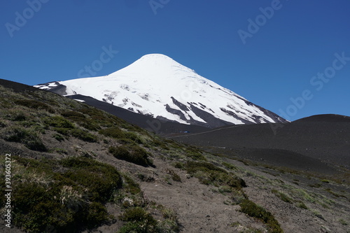 volcan osorno, chile, landscape, snow, spring, latinamerica