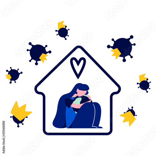 Stop coronavirus illustration