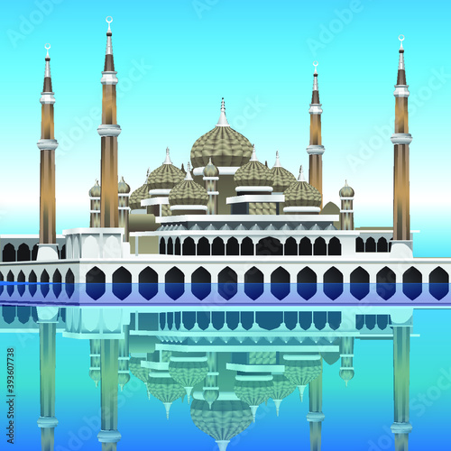 mosque at Islamic background