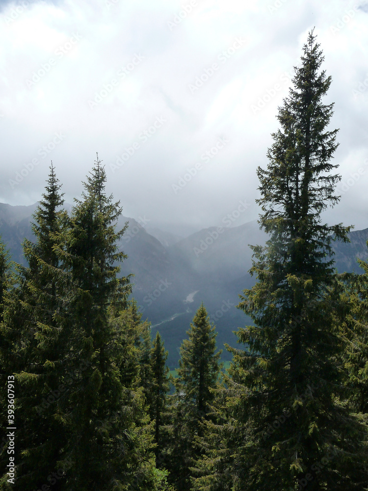 Obraz premium Teufelstattkopf mountain, hiking tour, Bavaria, Germany