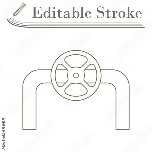 Icon Of Pipe With Valve