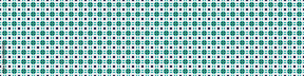 Fototapeta premium Abstract Cross Pattern Dots Logo generative computational art illustration