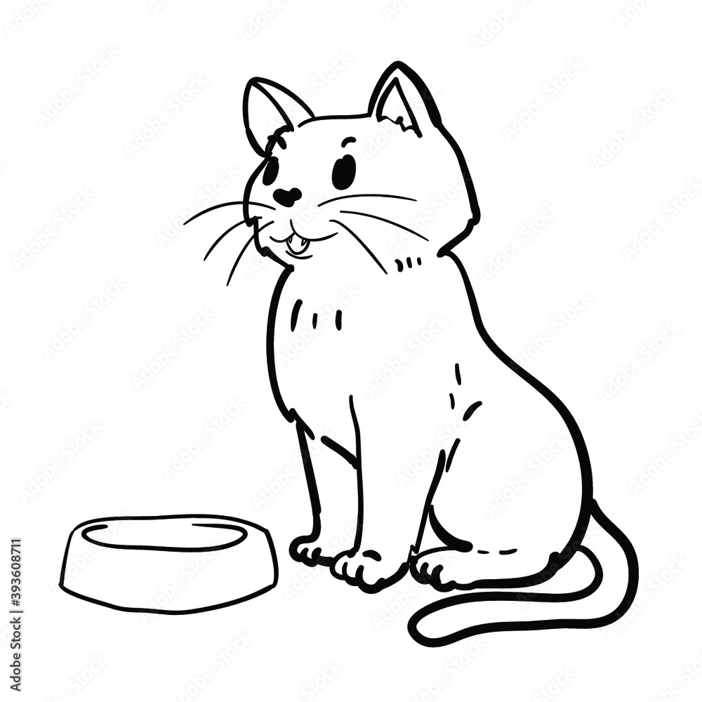 Obraz premium cute cat cartoon book