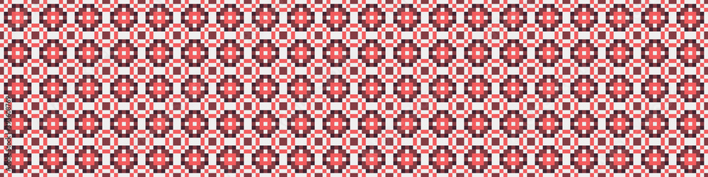 Fototapeta premium Abstract Cross Pattern Dots Logo generative computational art illustration