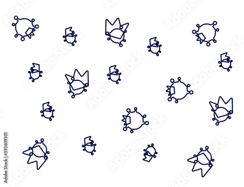 Seamless pattern of coronavirus