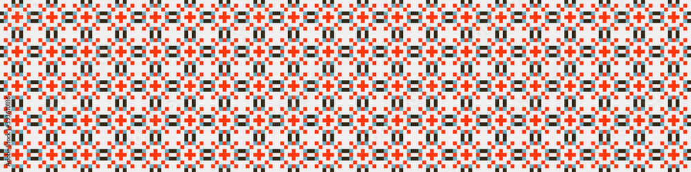 Fototapeta premium Abstract Cross Pattern Dots Logo generative computational art illustration