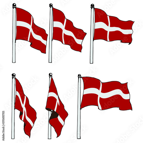 flag Denmark set