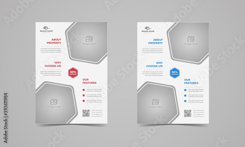 Modern and Creative Real Estate Flyer Template, Simple Real Estate Flyer Layout, Real Estate Advertising Flyer Layout, Corporate Real estate Business Flyer