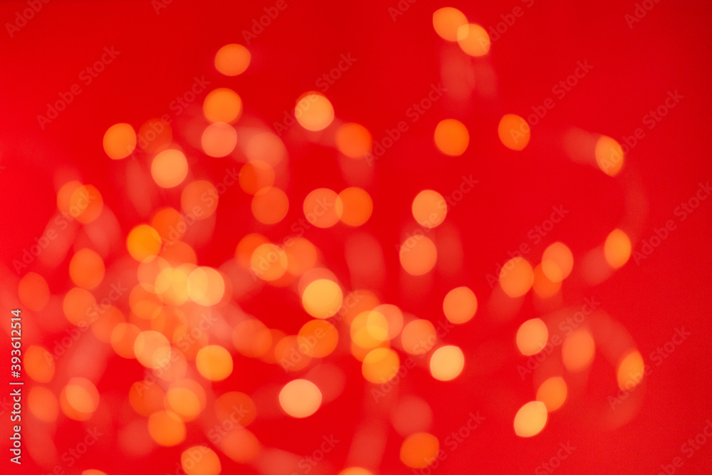 Christmas holiday background with festive bokeh on red background. Ready-to-install products. blur and bokeh. holiday blur lights. copy space. space for text Christmas holiday background with festive bokeh on red background. Ready-to-install products. blur and bokeh. holiday blur lights. copy space. space for text