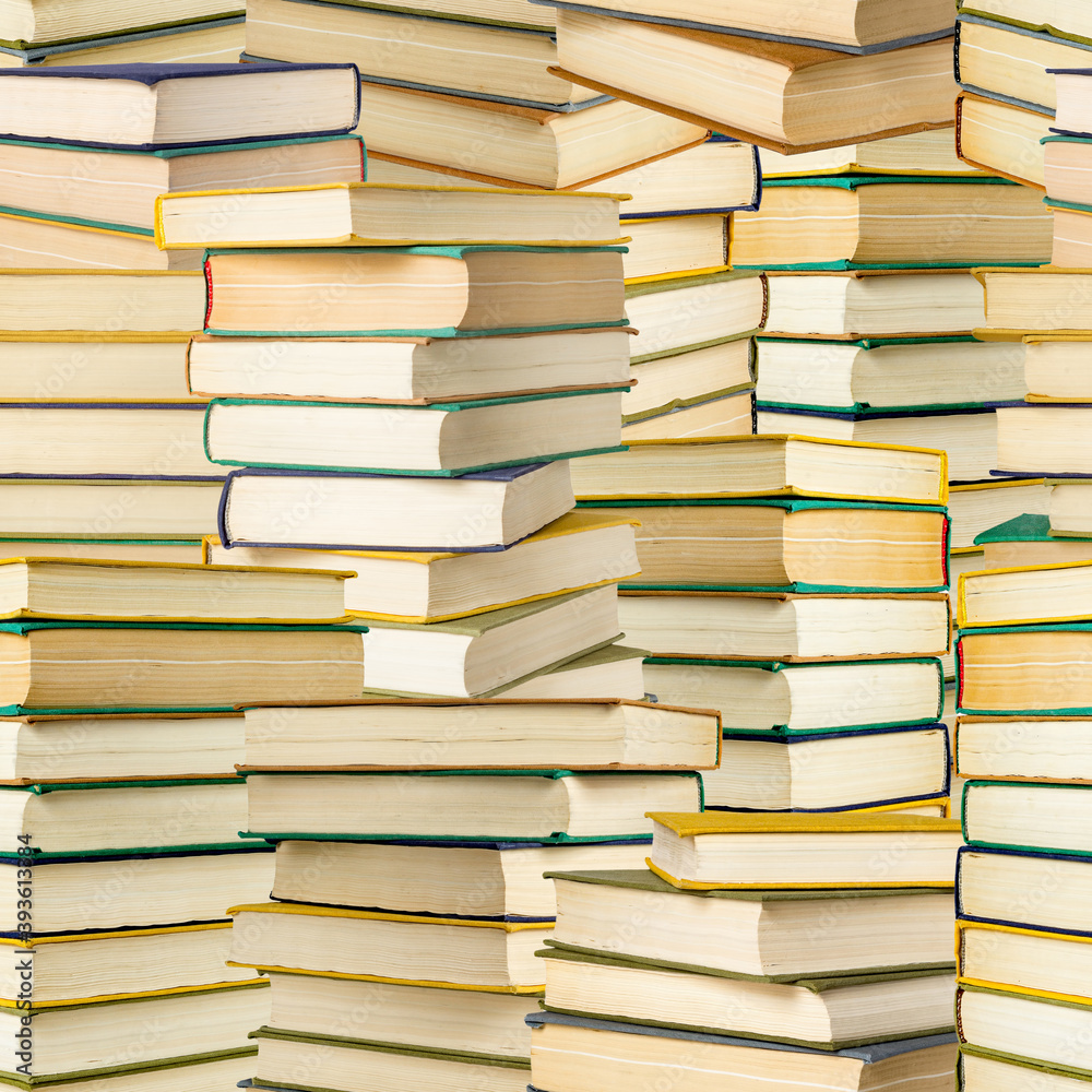 Stack of books and textbooks, seamless pattern for the background. Stack of books and textbooks, seamless pattern for the background.