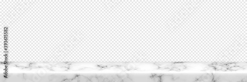 Marble platform product background isolated. Marble pedestal for product background showcase advertising. 3d vector illustration.