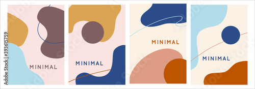 Abstract draw minimal tone. minimal circle and smooth shape. art tone in background. design by esp10. 