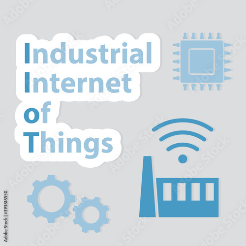 IIoT (Industrial Internet of Things) concept - vector illustration