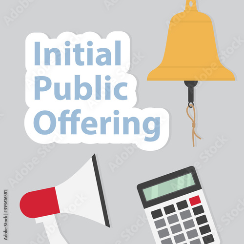 IPO (Initial Public Offering) concept - vector illustration