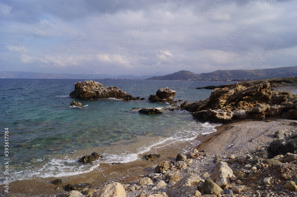Rocky shore in Kissamos, Crete (Greece)