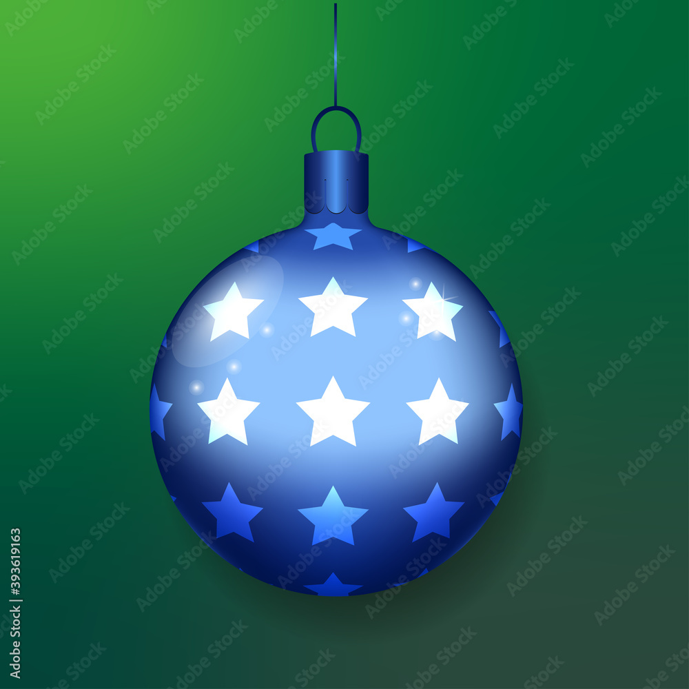 Christmas toy blue ball Christmas decoration on the Christmas tree Christmas toy blue ball Christmas decoration on the Christmas tree