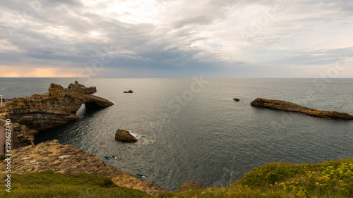 Coast skyline landscape in Biarritz in France
