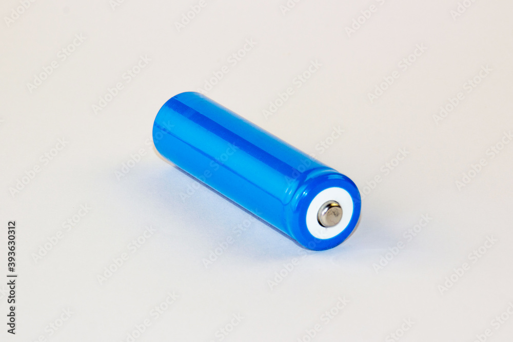 Battery. Blue battery on a white background. Battery. Blue battery on a white background.