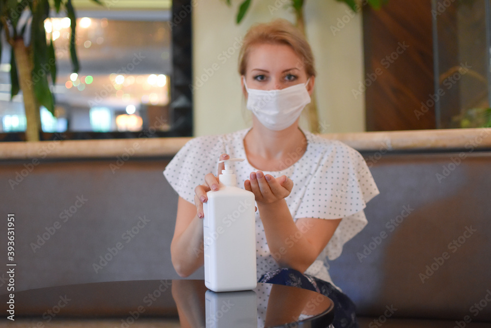 woman in medical mask. protection measures against coronavirus. world pandemic.