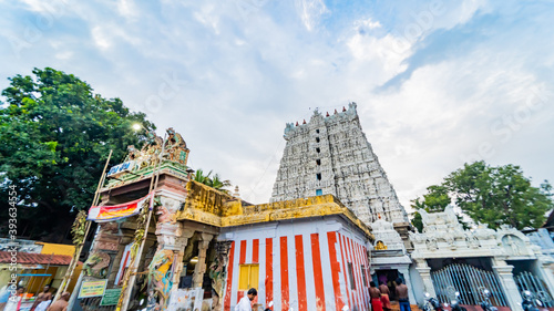 The Thanumalayan Temple, also called Sthanumalayan Temple is an important Hindu temple located in Suchindram in the Kanyakumari district of Tamil Nadu, India photo