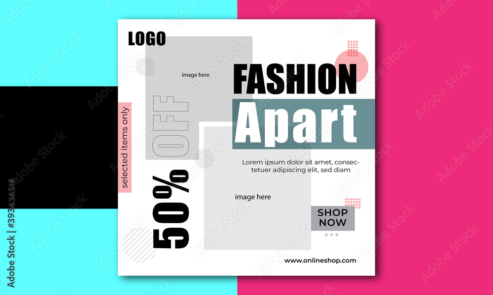 Obraz premium Fashion Apart Social Media Post Design