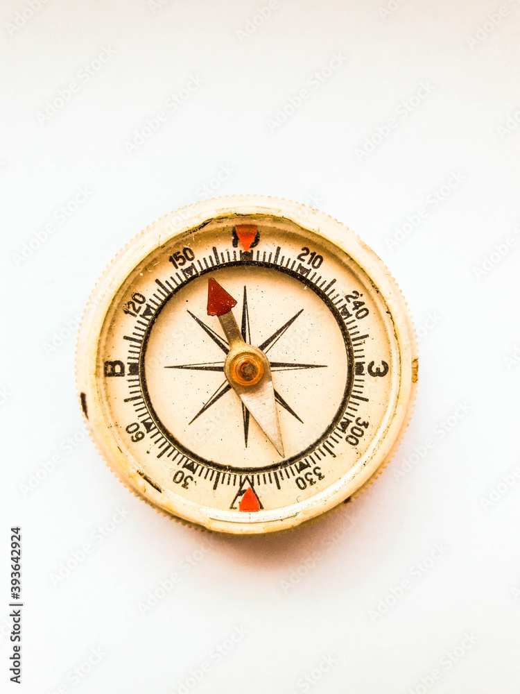 Compass on white background.