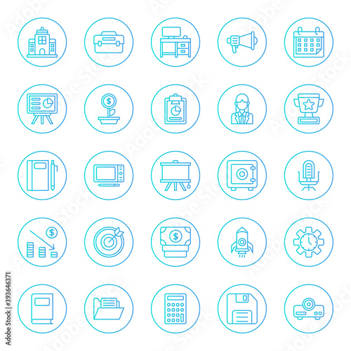 Work Space icon pack for your web site design, logo, app, UI. Vector graphics illustration and editable stroke. EPS 10.