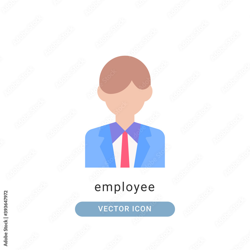 employee icon vector illustration. employee icon flat design.