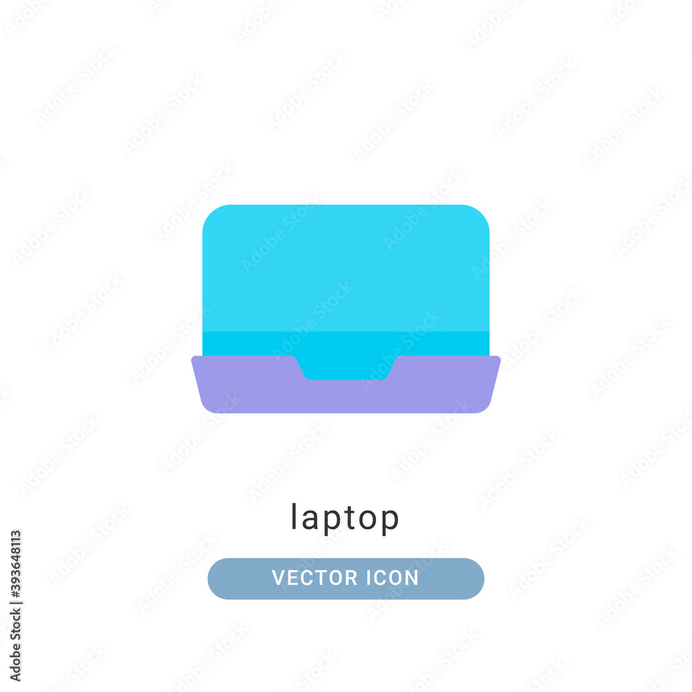 laptop icon vector illustration. laptop icon flat design.