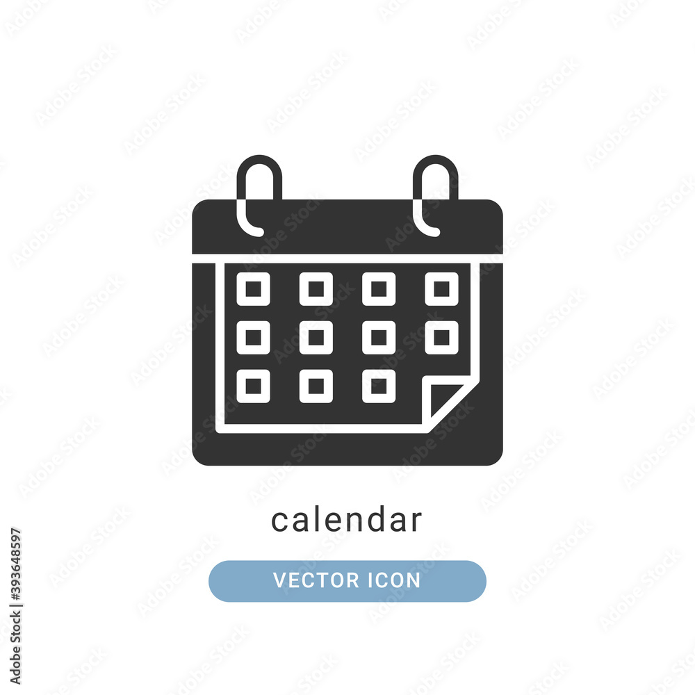calendar icon vector illustration. calendar icon glyph design.